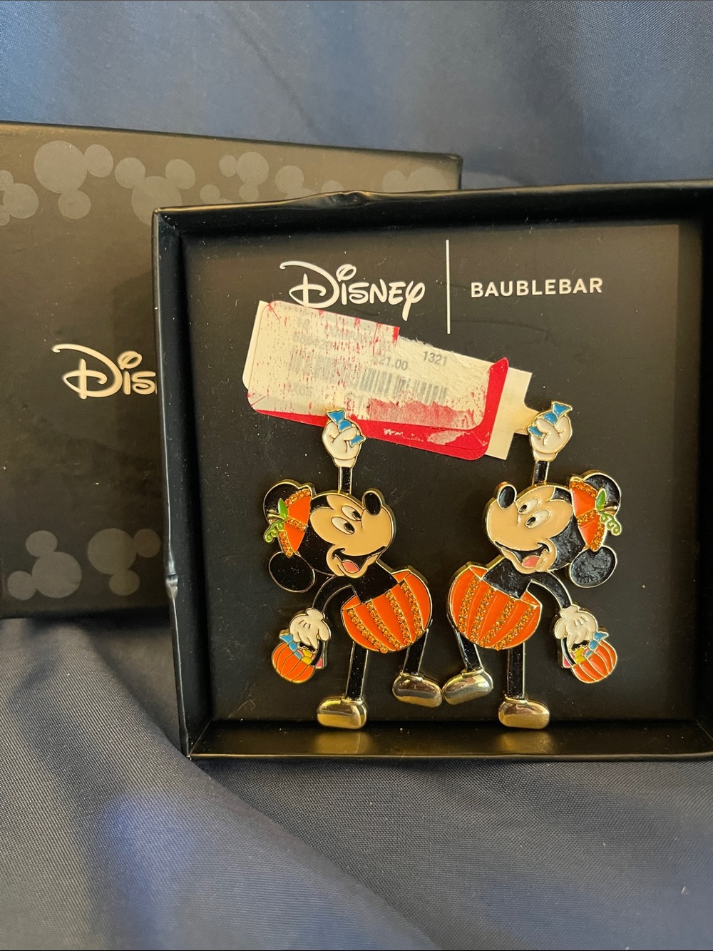 BaubleBar Disney Minnie Mouse Pumpkin Costume Earrings - Orange, Black